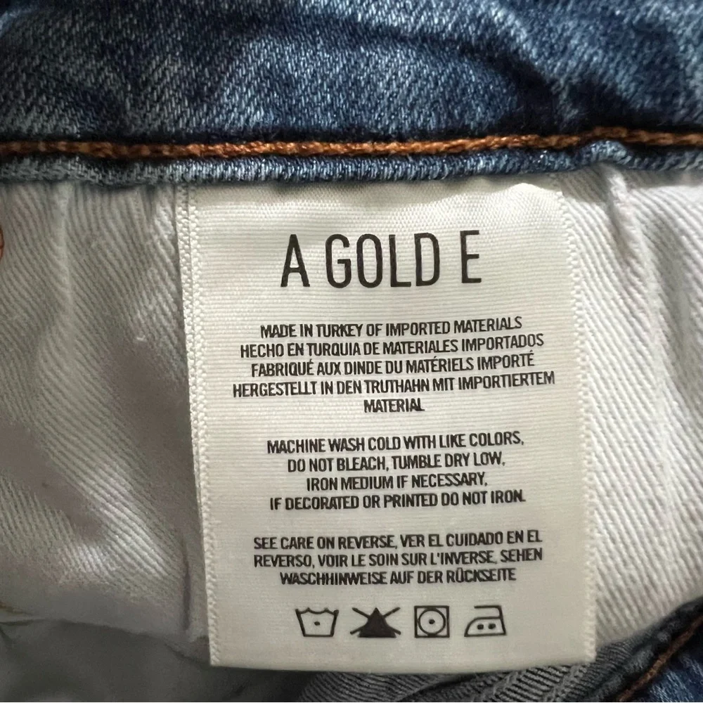 Agolde Sophie Distressed High Waist Skinny Jean High Rise Medium Blue Wash‎